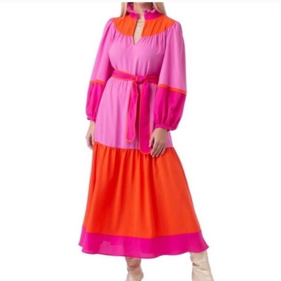 CROSBY by Mollie Burch Dresses & Skirts - CROSBY By Mollie Burch DELPHINE DRESS BERRY COLORBLOCK S